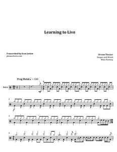 Learning to Live - Dream Theater - Full Drum Transcription / Drum Sheet Music - Jaslow Drum Sheets