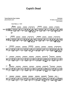 Cupid's Dead - Extreme - Full Drum Transcription / Drum Sheet Music - Jaslow Drum Sheets