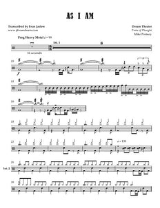As I Am - Dream Theater - Full Drum Transcription / Drum Sheet Music - Jaslow Drum Sheets