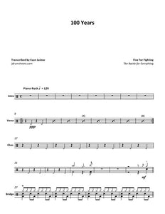 100 Years - Five for Fighting - Full Drum Transcription / Drum Sheet Music - Jaslow Drum Sheets