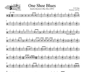 One Shoe Blues - B.B. King - Full Drum Transcription / Drum Sheet Music - DrumSetSheetMusic.com