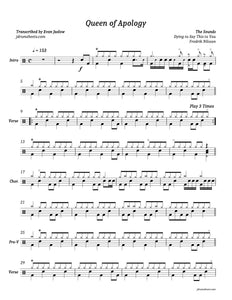 Queen of Apology - The Sounds - Full Drum Transcription / Drum Sheet Music - Jaslow Drum Sheets