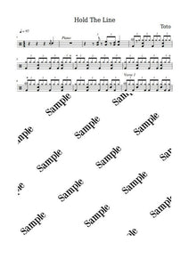 Hold the Line - Toto - Full Drum Transcription / Drum Sheet Music - KiwiDrums