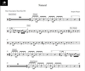 Natural - Imagine Dragons - Full Drum Transcription / Drum Sheet Music - Drum Sheet MX