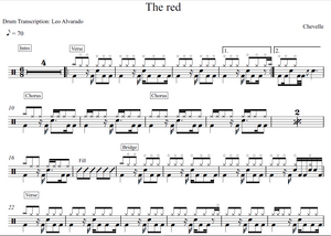 The Red - Chevelle - Full Drum Transcription / Drum Sheet Music - Leo Alvarado