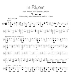 In Bloom - Nirvana - Full Drum Transcription / Drum Sheet Music - Smdrums