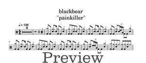 Painkiller - Blackbear - Full Drum Transcription / Drum Sheet Music - DrumonDrummer
