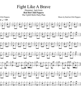 Fight Like a Brave - Red Hot Chili Peppers - Rough Draft Drum Transcription / Drum Sheet Music - DrumSetSheetMusic.com