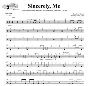 Sincerely, Me - Dear Evan Hansen (Original Broadway Cast) - Full Drum Transcription / Drum Sheet Music - DrumSetSheetMusic.com
