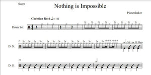 Nothing Is Impossible - Planetshakers - Full Drum Transcription / Drum Sheet Music - DrumSheets4U