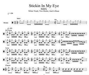 Stickin in My Eye - Nofx - Full Drum Transcription / Drum Sheet Music - Smdrums