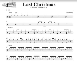 Last Christmas - Ariana Grande - Full Drum Transcription / Drum Sheet Music - DrumSetSheetMusic.com