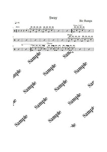 Sway - Bic Runga - Full Drum Transcription / Drum Sheet Music - KiwiDrums