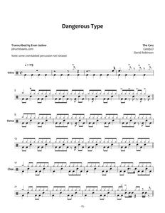 Dangerous Type - The Cars - Full Drum Transcription / Drum Sheet Music - Jaslow Drum Sheets