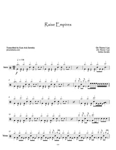 Raise Empires - On Thorns I Lay - Full Drum Transcription / Drum Sheet Music - Jaslow Drum Sheets