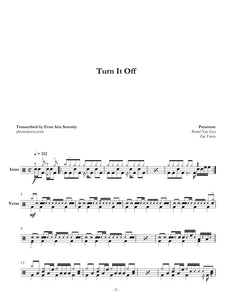 Turn It Off - Paramore - Full Drum Transcription / Drum Sheet Music - Jaslow Drum Sheets