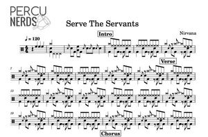 Serve the Servants - Nirvana - Full Drum Transcription / Drum Sheet Music - Percunerds Transcriptions