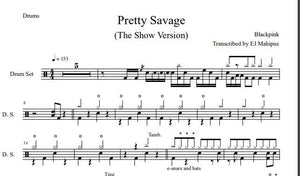 Pretty Savage - Blackpink - Full Drum Transcription / Drum Sheet Music - Drumsheets4U