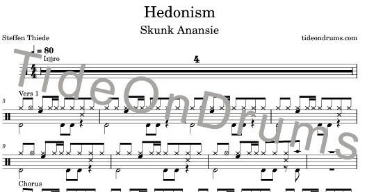 Hedonism (Just Because You Feel Good) - Skunk Anansie - Drum Sheet