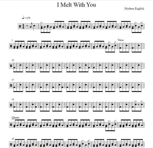 I Melt with You - Modern English - Full Drum Transcription / Drum Sheet Music - Aaron Reinhard