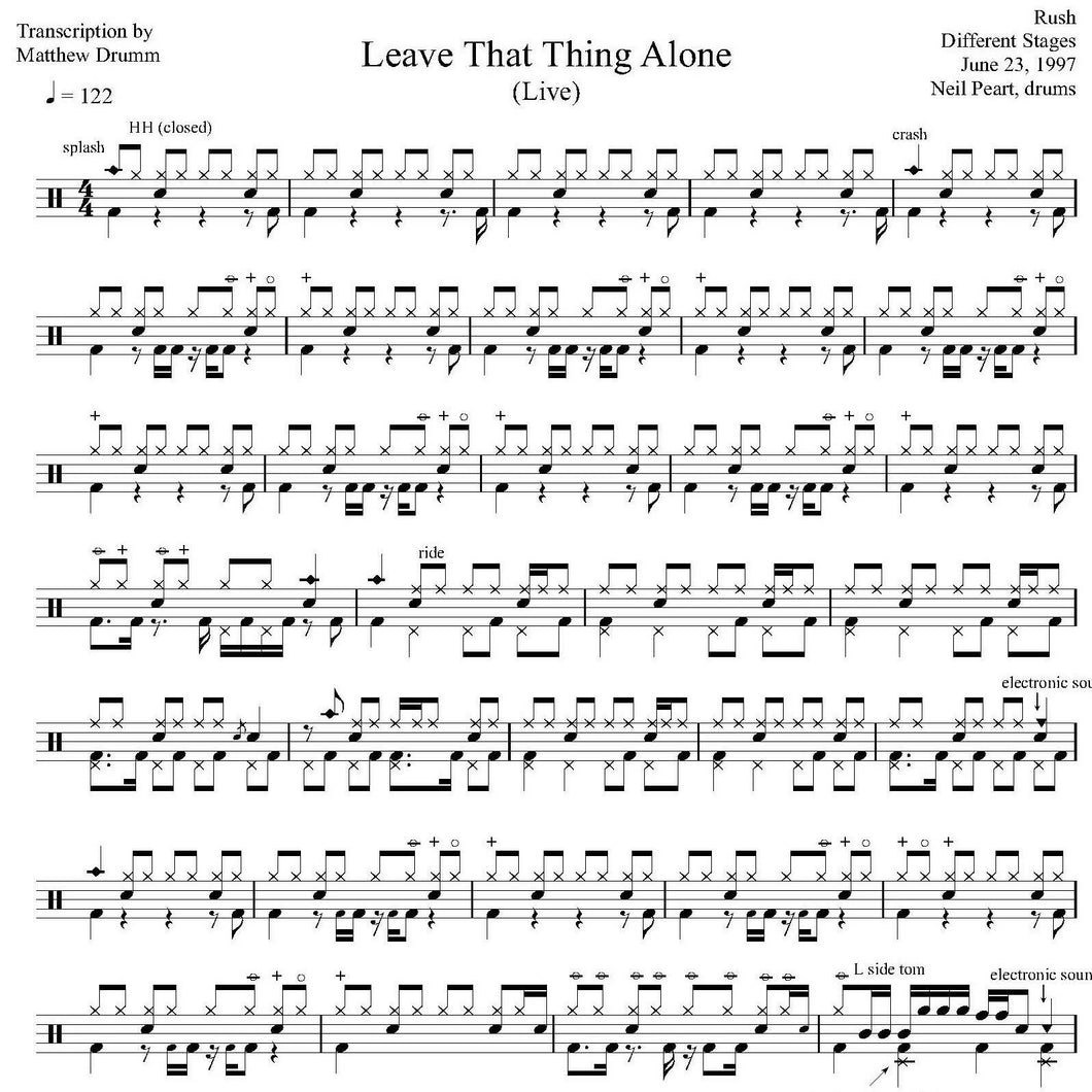 Alone - Heart - Drum Sheet Music