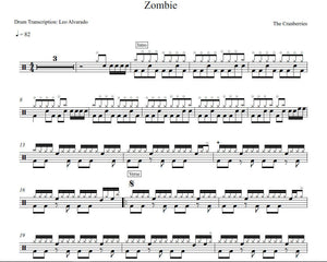 Zombie - The Cranberries - Full Drum Transcription / Drum Sheet Music - Leo Alvarado