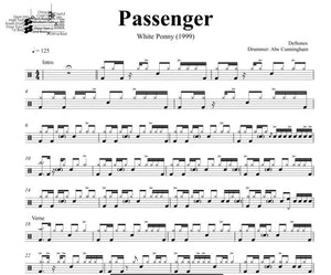 Passenger - Deftones - Full Drum Transcription / Drum Sheet Music - DrumSetSheetMusic.com
